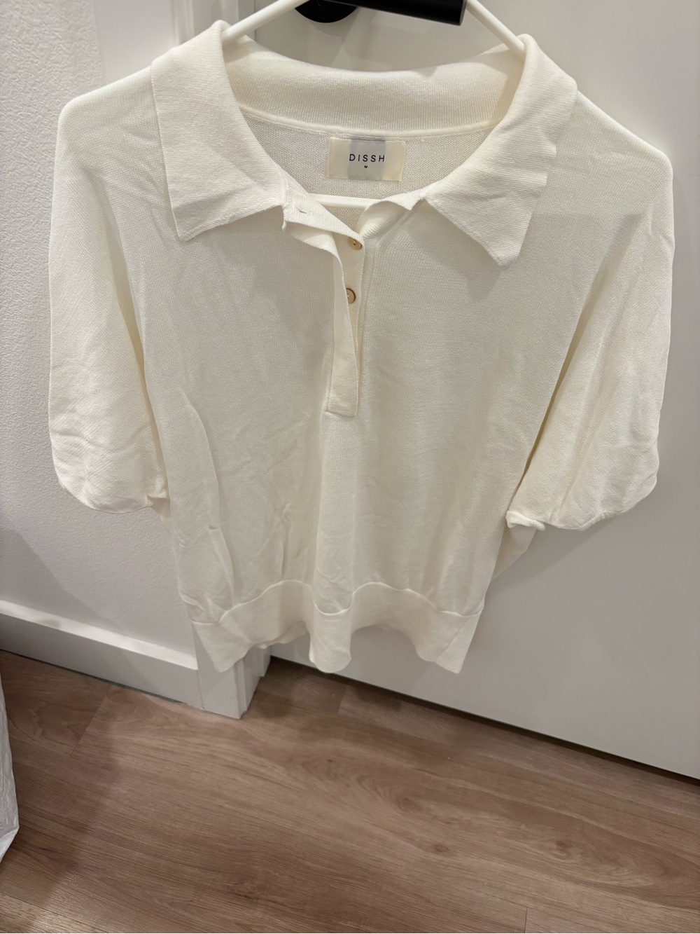 DISSH Eli Cream Polo Knit Top